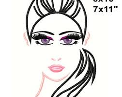 Machine Embroidery Design Little Girl Funny Instant Download.