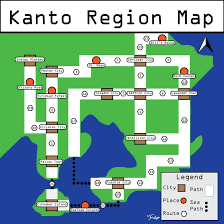 Pokemon Labeled Kanto Map By Theartfridge Pokemon Map Pokemon Blue