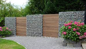 gabionenwande div beispiele fence design modern fence design backyard landscaping