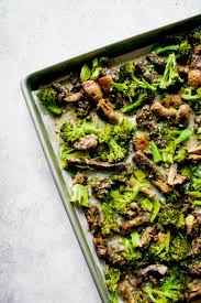 Sheet Pan Beef And Broccoli With Mushrooms Aip Heal Me Delicious Recipe Stuffed Mushrooms Broccoli Beef Beef