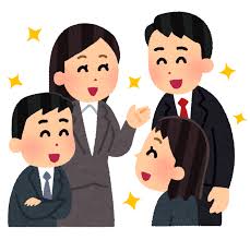 楽しく同僚と話す会社員のイラスト | かわいいフリー素材集 いらすとや