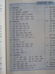 Factorization Concise Middle School Mathematics By R K Bansal Class 8 I C S E Board Middle School Mathematics Class 8