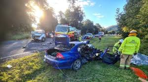 Two people ___ in a car accident yesterday. Woman Critically Injured In Mary Valley Crash Flown To Scuh The Courier Mail
