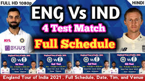 Here you can watch india vs england 2nd test day 4 video highlights with hd quality cricket highlights. India Vs England Test Series 2021 Schedule Ind Vs Eng 2021 Schedule Youtube