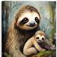 Sloth Wall Art Oil painting Wall art Animal... event in Bethel, OH