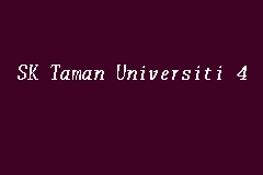 Opp sekolah kebangsaan taman universiti 4. Sk Taman Universiti 4 Primary School In Skudai