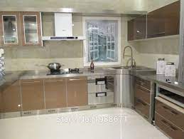 Unfinished kitchen cabinet doors for sale. Glass Metal Kitchen Cabinet Doors Stainless Steel Kitchen Designs Stainless Steel Kitchen Kitchen Cabinet With Glass Door Door Coolerdoor Hand Aliexpress