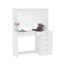Boahaus Joan Modern Vanity Table With Mirror And 3 Drawers White Finish Walmart Com In 2020 Modern Vanity Table Vanity Vanity Table
