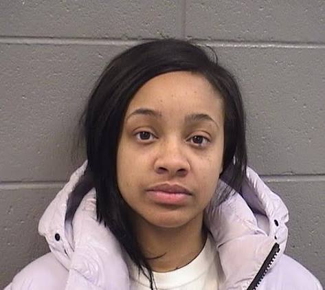 Mugshot for Quadajah Johnson. She has been charged with first-degree murder  in connection with the shooting death of a 31-year-old mother Romeca  Blackmon shortly after dropping her son off at school in