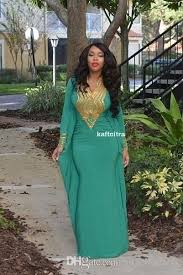 2016 African Style Arabic Moroccan Kaftan Abaya Prom Dress Formal Gowns Mermaid Gold Beaded Dubai Long Sleeves Chiffon Evening Dresses Lace Dresses Long Dress F African Fashion Dresses Muslim Evening Dresses