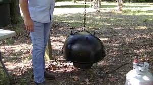How To Season A Large Cast Iron Stew Pot Or Cauldron Youtube