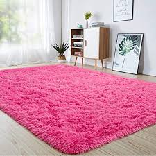 Stylize your home at west elm®! Amazon Com Junovo Ultra Soft Area Rugs Fluffy Carpets For Bedroom Kids Girls Boys Baby Living Room Shaggy Floor Nursery Rug Home Decor Mats 4 X 5 3ft Hot Pink Kitchen Dining
