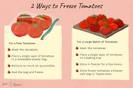 I used roma (also known as plum or paste tomatoes), but you can also use cherry tomatoes, campari (on the vine), or whatever your garden grows. How To Freeze Tomatoes
