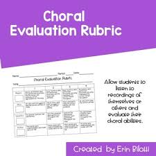 Thanks anita, from all of us at code! Choral Rubrics Worksheets Teachers Pay Teachers
