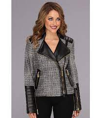 Vince Camuto Zipper Tweed Moto Jacket Womens Moto Jacket Jackets For Women Moto Jacket