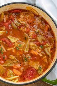 Cabbage soup is only 134 calories per serving. Cabbage Soup Dinner Then Dessert