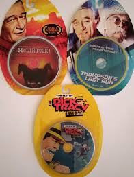 3 DVD'S, McLintock ( Wayne), Dick Tracy Show, Thompson's Last Run (  Mitchum)