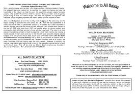 Liturgical colors, revised common lectionary. Saints Pew Sheet 24th January 2016
