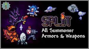 Terraria Split Mod - All Summoner Armors & Weapons Guide - YouTube