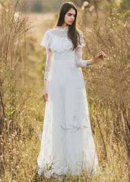 Brautkleider günstig online bei ebay entdecken. Hippie Boho Stehkragen Tull Brautkleid Mit Spitze Armel Schal