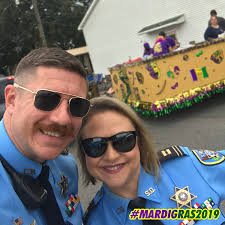 Carnival season is here! Lt. Michael Beck and Capt. Karla Beck were part of  the krewe