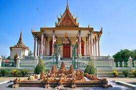 The Silver Pagoda And Angkor Wat Model At Phnom Penh Cambodia Phnom Penh Cambodia Phnom Penh Pagoda