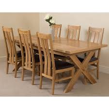 Oak extending dining table and chairs. Vermont Dining Set With 6 Princeton Chairs Oak Furniture King