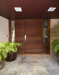 Shop trendsetting styles to spruce up any space. Front Entry Door With Horizontal Grain Entry Door Designs Front Door Design Door Design