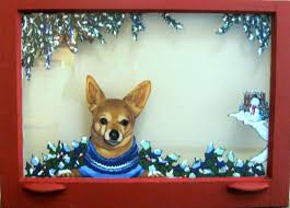 Pet Portrait Chihuahua Winter Window Painting Dog Art By Petzoup 100 00 Custom Pet Portraits Pet Portraits Cat Portraits