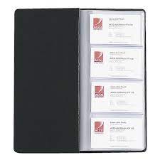 C1s gloss and 13 pt. Marbig Business Card Holder Black Officeworks