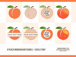 80 Off Sale Peach Monogram Svg 8 Peaches Split Frame Circle Etsy In 2020 Monogram Svg Clip Art Borders Clip Art