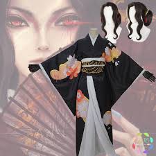 His collectible is complete with his signature fedora, black. Demon Slayer Kimetsu No Yaiba Kibutsuji Muzan Cosplay Costume Women Kimono Set Carnival Party Black Wavy Wig Nail Sticker Buy Cheap In An Online Store With Delivery Price Comparison