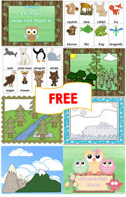Animal And Habitat Match Free Printables
