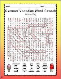 Clothing worn for swimming (bikinis are. End Of The Year Summer Vacation Word Search With Answer Key Tpt