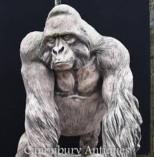 Check spelling or type a new query. Giant Lifesize Stone Gorilla Garden Statue Monkey Ape Art