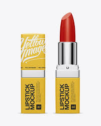 Lipstick Square Tube Mockup In Tube Mockups On Yellow Images Object Mockups Free Lipsticks Mockup Free Psd Mockup