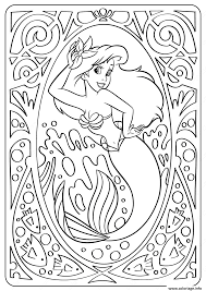 Coloriage Ariel Petite Sirene Disney Mandala Dessin Ariel La Petite Sirene  à imprimer