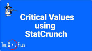 How To Find Critical Values Of Z And T Using Statcrunch Statistics Help Chi Square Math