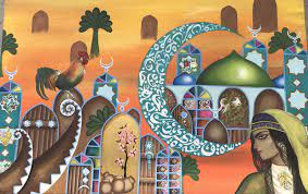 فن تشكيلي عراقي شهرزاد folk art painting art painting islamic art