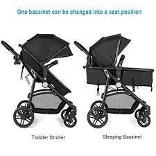Baby Joy Baby Stroller 2 In 1 Convertible Carriage Bassinet To Stroller Pushchair With Foot Cover Cup Holder Large Storage Spa Baby Strollers Stroller Joy Baby