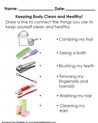 This is the path to preventing. Basic Body Grooming Keep Body Clean And Healthy Kids Activity Worksheet Handout