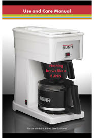 Bunn Bx B Use And Care Manual Pdf Download Manualslib