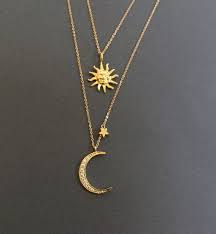 Btw i looove this so much! Celestial Sun Moon Necklace 18k Vermeil Moon And Star Etsy Sun And Moon Necklace Moon Necklace Friendship Necklaces