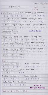 Kalian samakan sajaaa yaa 3 6 6 senandungku hanya untuk cinta 2 1 7 7 5 6 7 2 5 5 tirakatku hanya untuk engkau 7 7 6 6 7 6 5 5 7 tiada dusta sumpah ku cinta 1 7 6 7 1 2 7 1 sampai ku menutup mata. Not Angka Sobat Sejati Ost Langit Biru Lhia S Music Notes