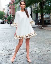 Shimmy Shimmy Tassel Dress In 2020 White Cocktail Dress Fashion Dresses Fashion