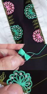 Firkete Ile Yapilan Boncuklu Yelpaze Igne Oyasi Modeli Boncuk Oya Ornekleri Boncuklu Desenler