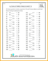 multiplication tables printable worksheets kookenzo com