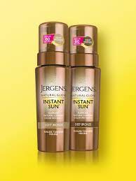 Jergens natural glow instant sun sunless tanning mousse recently i recieved the campus voxbox from influenster filled with cool new products for me to try and review for free and provide my honest opinions. Natural Glow Instant Sun Tanning Mousse Jergens