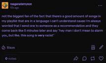 songs in foreign languages potentially being racist : r/CuratedTumblr