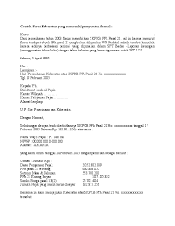 Doc Contoh Surat Keberatan Yang Memenuhi Persyaratan Formal Rushf Free Academia Edu